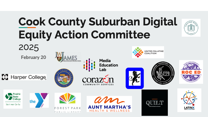 Logos for the Digital Equity Action Committee partner organizations