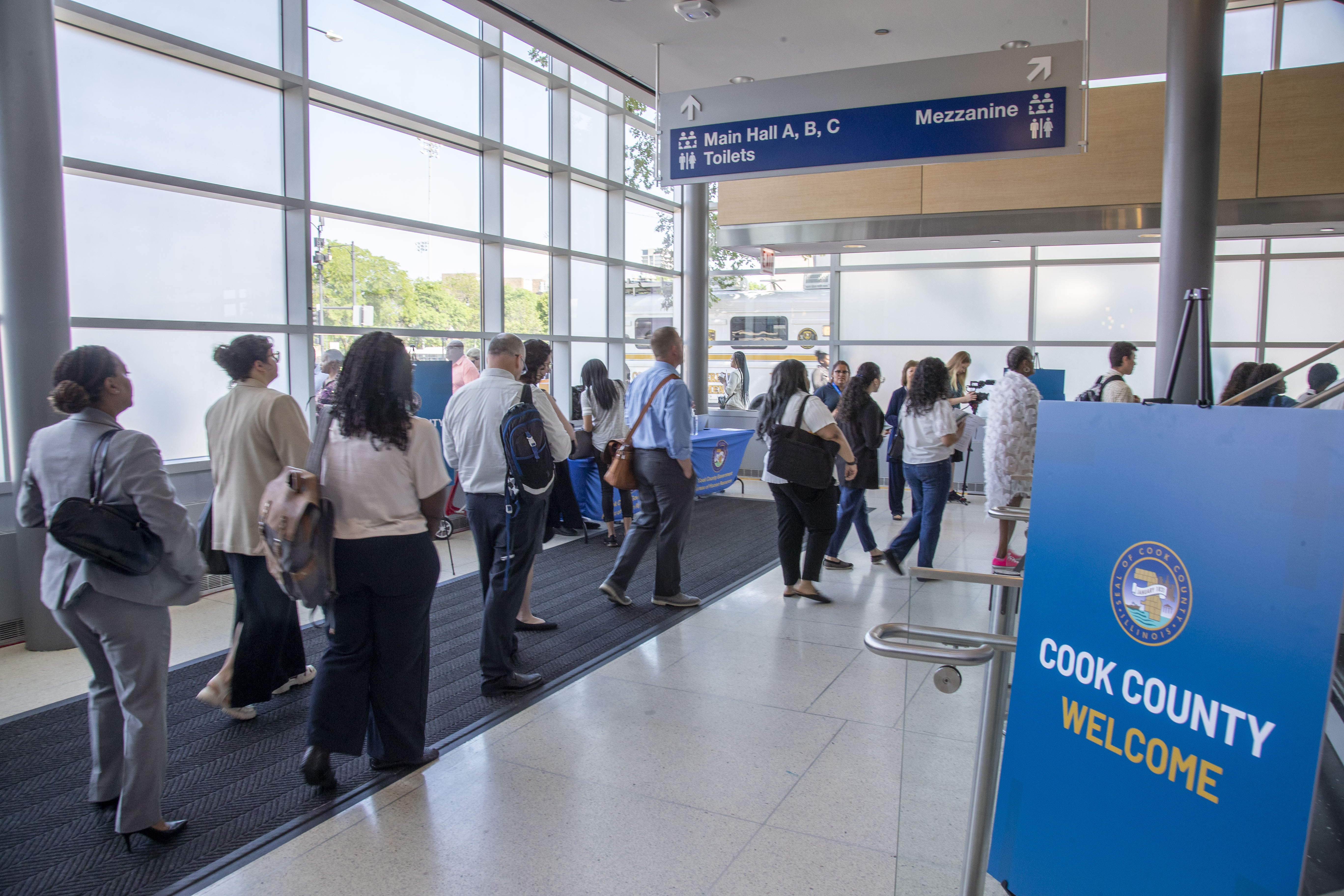 Attendees at the Cook County Job Fair