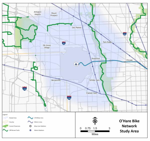 Map of O'Hare area
