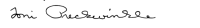 Signature of Toni Preckwinkle